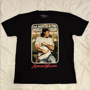 NWOT! Morgan Wallen One Night At A Time World Tour Tee Black Unisex Size 2XL